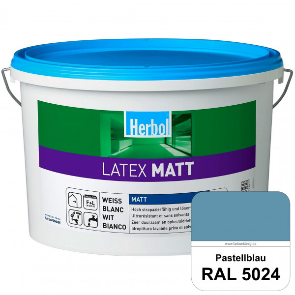 Latex Matt (RAL 5024 Pastellblau) Matte Latexfarbe mit hoher Strapazierfähigkeit