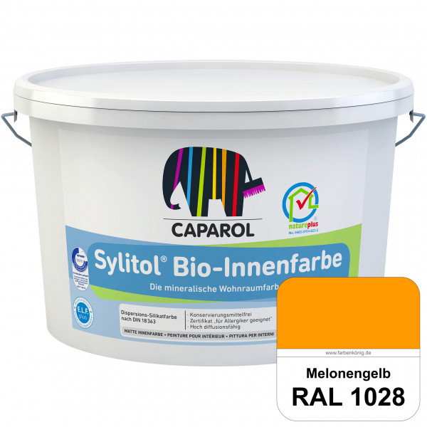 Sylitol® Bio-Innenfarbe (RAL 1028 Melonengelb) Innenfarbe auf Silikatbasis – für Allergiker