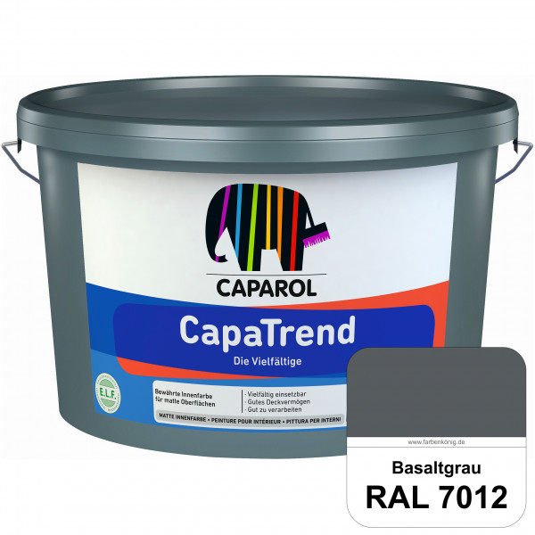 CapaTrend (RAL 7012 Basaltgrau) matte hochdeckende Dispersionsfarbe für den Innenbereich