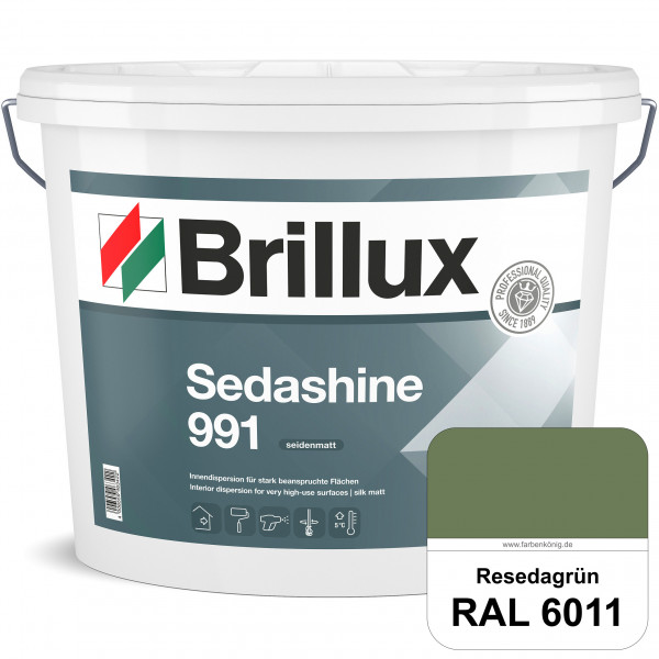 Sedashine 991 (RAL 6011 Resedagrün) Seidenmatte Innendispersion für hoch strapazierfähige & gut rein