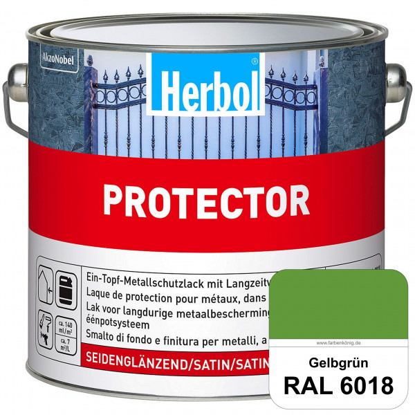 Protector (RAL 6018 Gelbgrün) Seidenglänzende Spezialbeschichtung für Eisen- und NE-Metalle (außen)