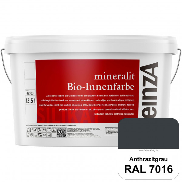 einzA mineralit Bio-Innenfarbe (RAL 7016 Anthrazitgrau) Bio-Silikat-Innenfarbe gemäß VOB DIN 18 363
