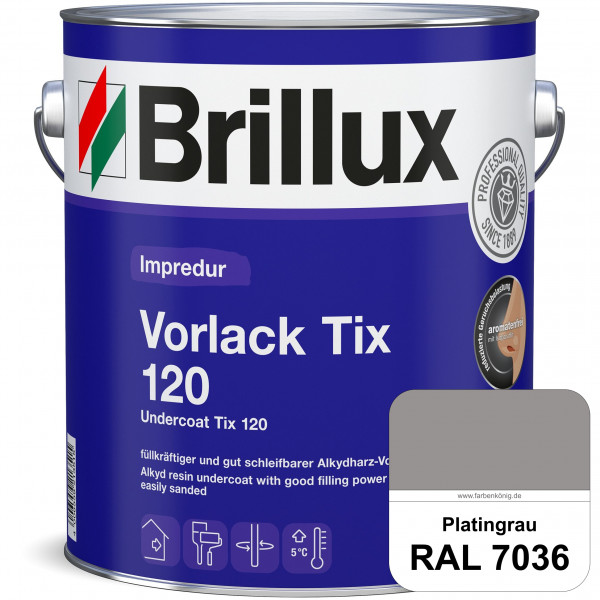 Impredur Vorlack Tix 120 (RAL 7036 Platingrau) Vorlack für grundierte bzw. gespachtelten Holz- und M