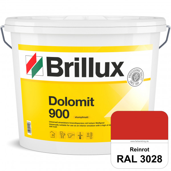 Dolomit 900 (RAL 3028 Reinrot) stumpfmatte Innen-Dispersionsfarbe mit gutem Deckvermögen