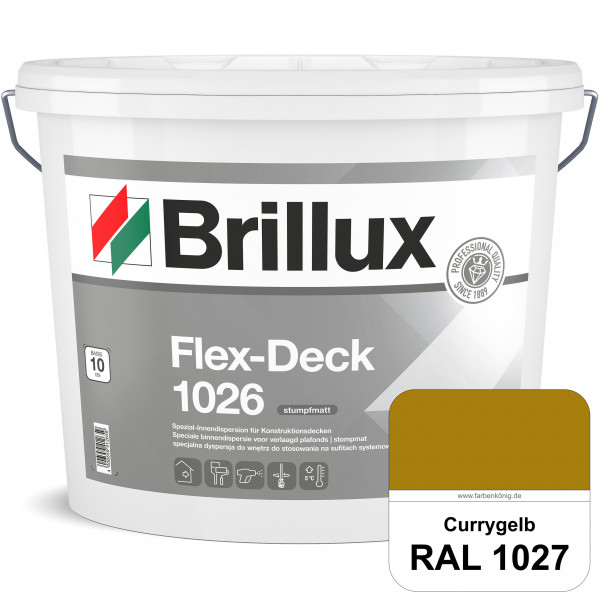 Flex-Deck ELF 1026 (RAL 1027 Currygelb) Hochwertige Innendispersion für Decken mit Installationen &