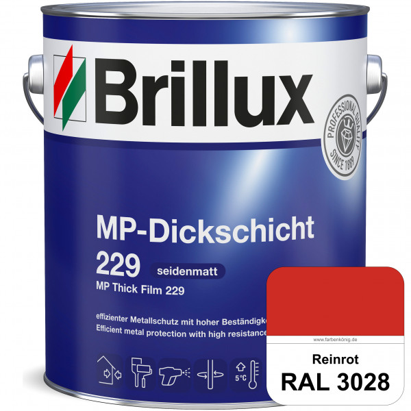 MP-Dickschicht 229 (RAL 3028 Reinrot) Korrosionsschutz für grundierten Eisen- & Stahl sowie für Zink