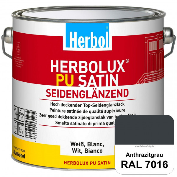 Herbolux PU Satin (RAL 7016 Anthrazitgrau) Top-PU-Seidenglanzlack (Innen & Außen)