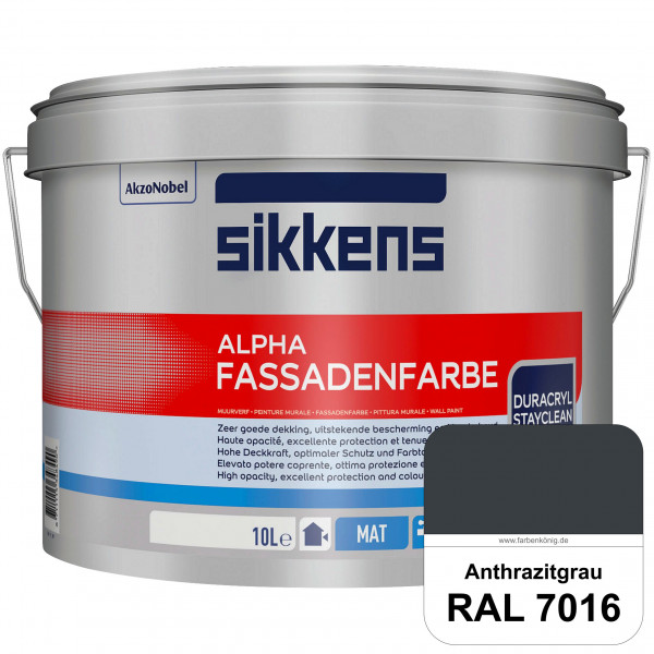 Alpha Fassadenfarbe (RAL 7016 Anthrazitgrau)