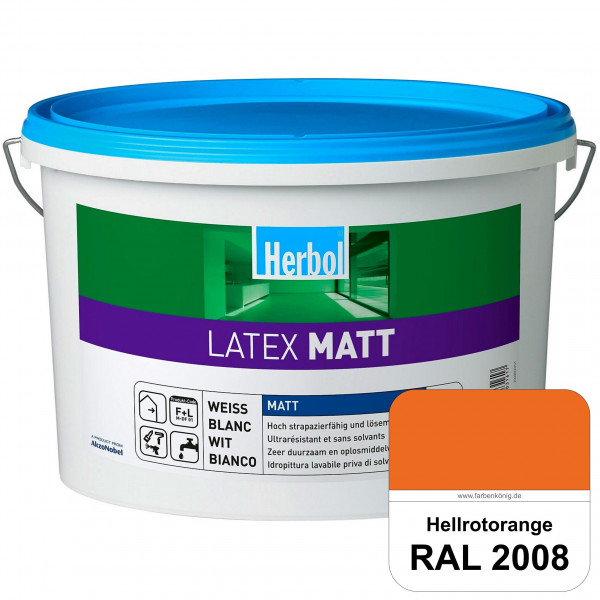 Latex Matt (RAL 2008 Hellrotorange) Matte Latexfarbe mit hoher Strapazierfähigkeit