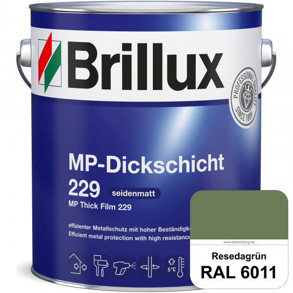 MP-Dickschicht 229 (RAL 6011 Resedagrün) Korrosionsschutz für grundierten Eisen- & Stahl sowie für Z