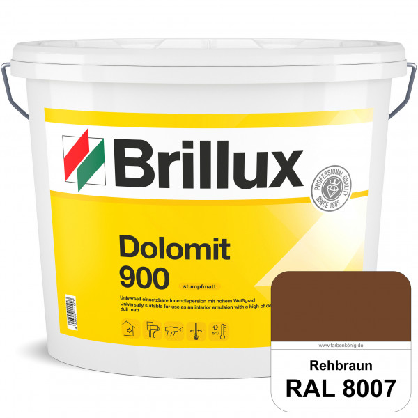 Dolomit 900 (RAL 8007 Rehbraun) stumpfmatte Innen-Dispersionsfarbe mit gutem Deckvermögen