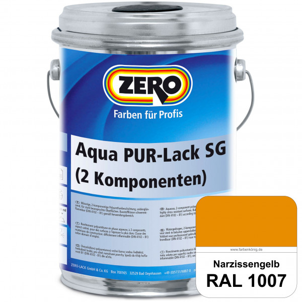 Aqua PUR-Lack SG inkl. Härter (RAL 1007 Narzissengelb)