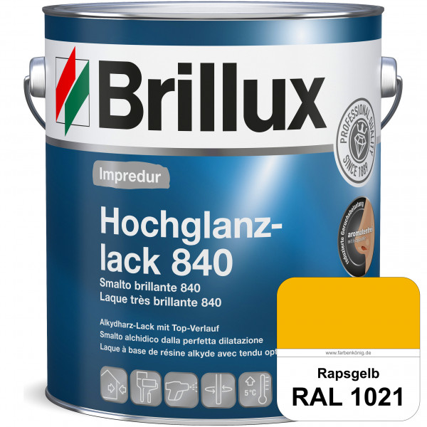 Impredur Hochglanzlack 840 (RAL 1021 Rapsgelb) für Holz- und Metallflächen (löselmittelhaltig) innen