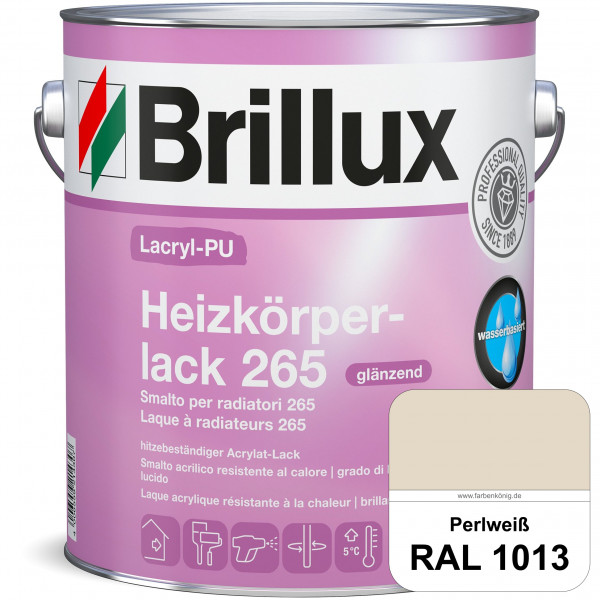 Lacryl-PU Heizkörperlack 265 (RAL 1013 Perlweiß) vergilbungsresistenter & wasserbasierter Heizkörper