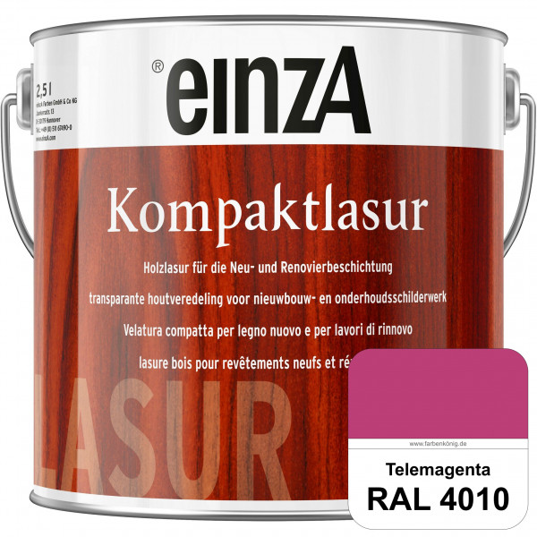 einzA Kompaktlasur (RAL 4010 Telemagenta) Lasuranstrich für den Neu- und Renovieranstrich