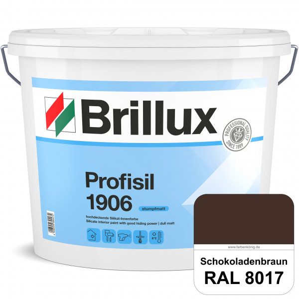 Profisil 1906 Silikat-Innenfarbe (RAL 8017 Schokoladenbraun) stumpfmatte Innenfarbe für Allergiker n