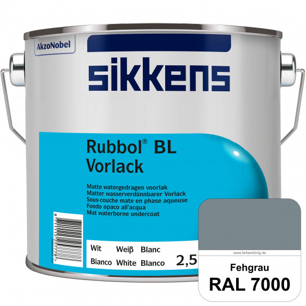 Rubbol BL Vorlack (RAL 7000 Fehgrau) Wasserbasierter, matter & umweltschonender Vorlack (innen)