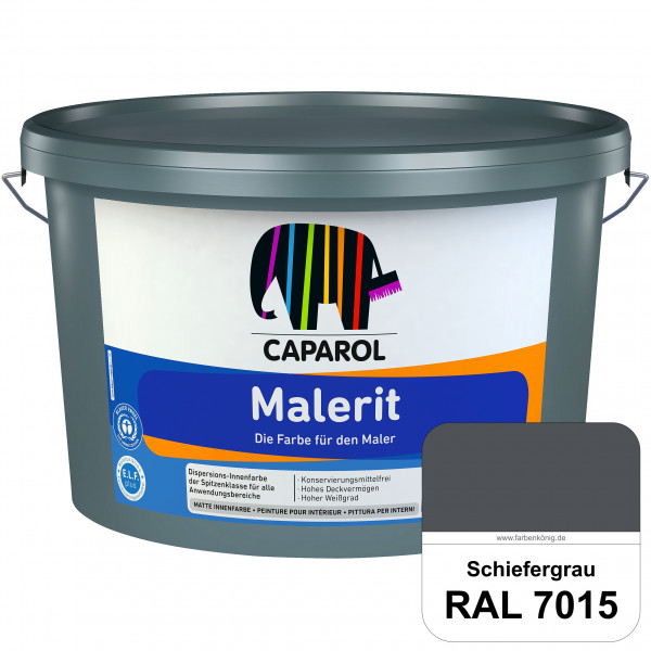 Malerit E.L.F. (RAL 7015 Schiefergrau) matte Innenfarbe für Neu- & Renovierungsanstriche