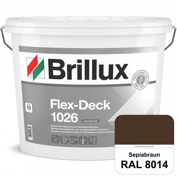 Flex-Deck ELF 1026 (RAL 8014 Sepiabraun) Hochwertige Innendispersion für Decken mit Installationen &
