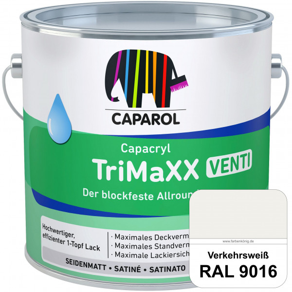 Capacryl TriMaXX Venti (RAL 9016 Verkehrsweiß) Der blockfeste Allrounder für Fenster & Türen