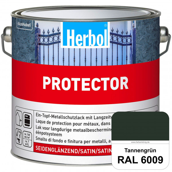 Protector (RAL 6009 Tannengrün) Seidenglänzende Spezialbeschichtung für Eisen- und NE-Metalle (außen