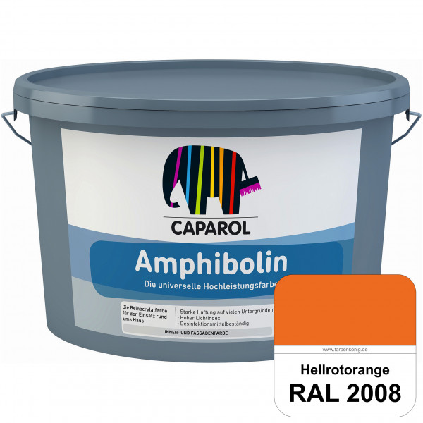 Amphibolin (RAL 2008 Hellrotorange) Universalfarbe auf Reinacrylbasis innen & außen