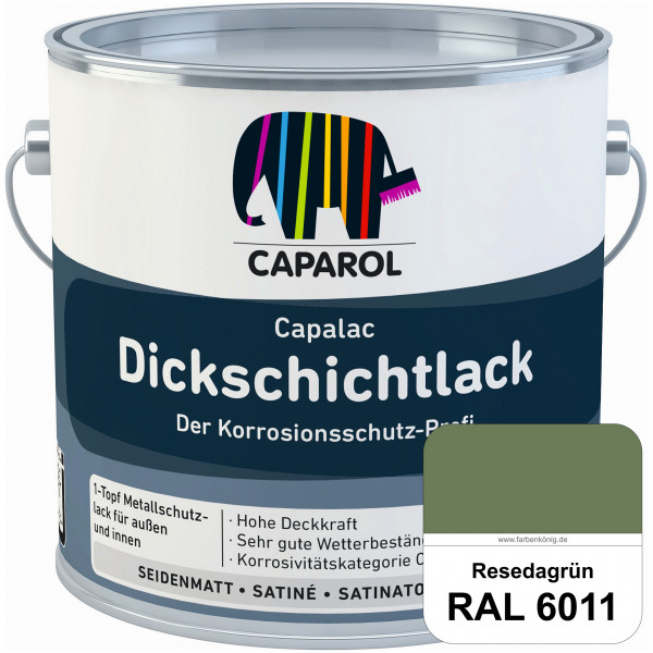 Capalac Dickschichtlack (RAL 6011 Resedagrün) 1-Topf Metallschutzlack (löselmittelhaltig) innen & au