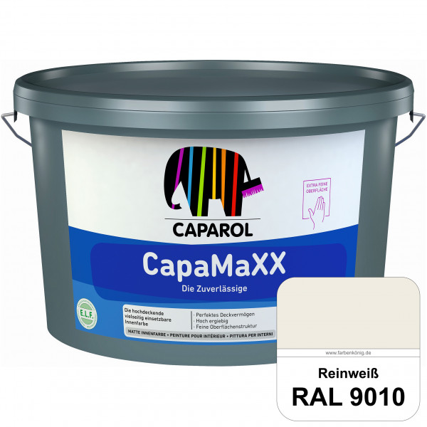 CapaMaXX (RAL 9010 Reinweiß) tuchmatte Innenfarbe mit hohem Deckvermögen und Ergiebigkeit