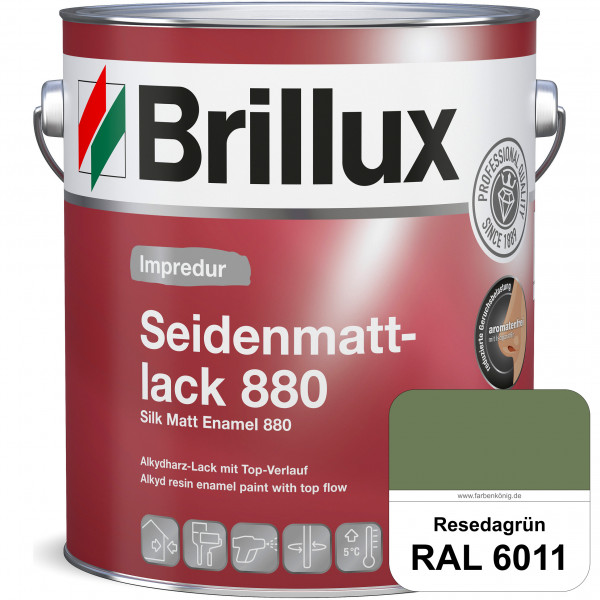Impredur Seidenmattlack 880 (RAL 6011 Resedagrün) für Holz- oder Metallflächen innen & außen
