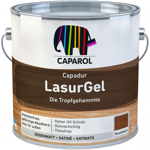 Capadur LasurGel (B-Ware) - 0,75 Liter (Nussbaum)