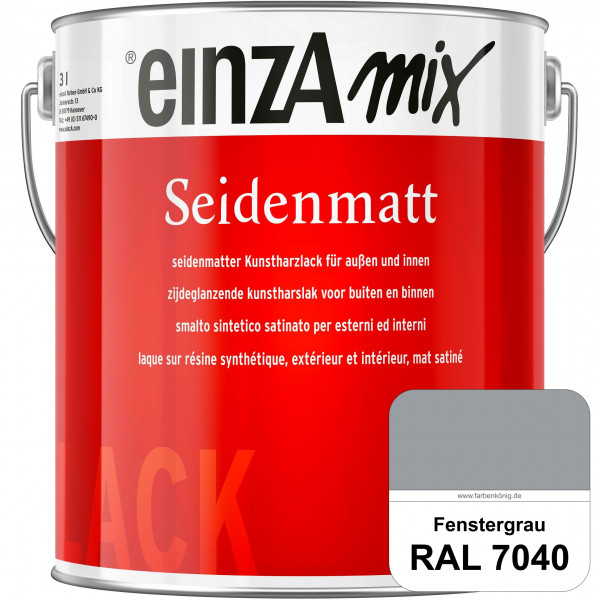 einzA Seidenmatt (RAL 7040 Fenstergrau) Lösemittelhaltiger Seidenmattlack