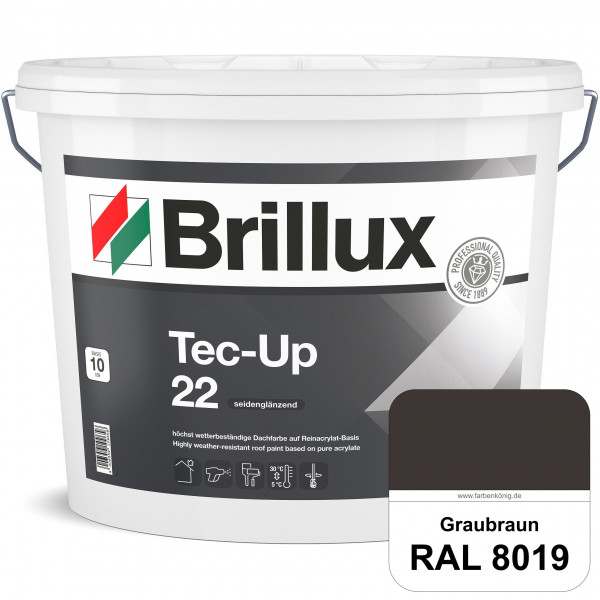 Tec-Up 22 (RAL 8019 Graubraun) Höchst wetterbeständige Dachfarbe auf Reinacrylat-Basis