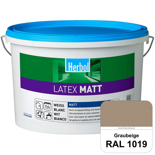 Latex Matt (RAL 1019 Graubeige) Matte Latexfarbe mit hoher Strapazierfähigkeit