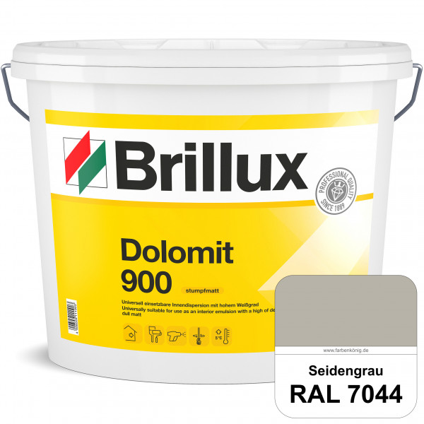 Dolomit 900 (RAL 7044 Seidengrau) stumpfmatte Innen-Dispersionsfarbe mit gutem Deckvermögen