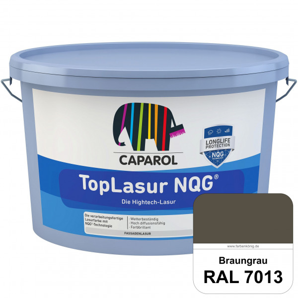 TopLasur NQG® (RAL 7013 Braungrau) Verarbeitungsfertige Lasur auf Basis der Nano-Quarz-Gitter Techno