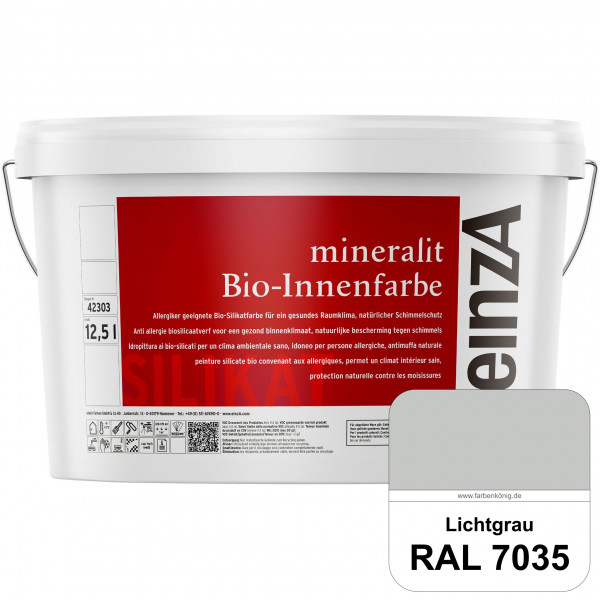 einzA mineralit Bio-Innenfarbe (RAL 7035 Lichtgrau) Bio-Silikat-Innenfarbe gemäß VOB DIN 18 363