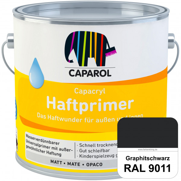 Capacryl Haftprimer (RAL 9011 Graphitschwarz) Grundierungen Holz, Zink, Hart-PVC, Aluminium, Kupfer