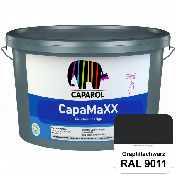 CapaMaXX (RAL 9011 Graphitschwarz) tuchmatte Innenfarbe mit hohem Deckvermögen und Ergiebigkeit