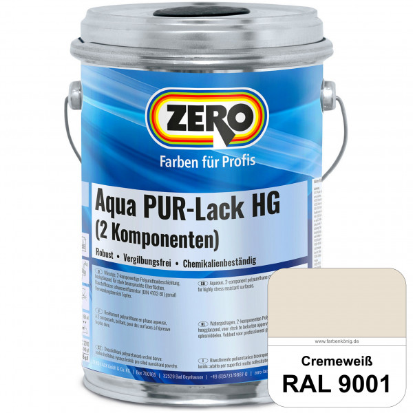 Aqua PUR-Lack HG inkl. Härter (RAL 9001 Cremeweiß)