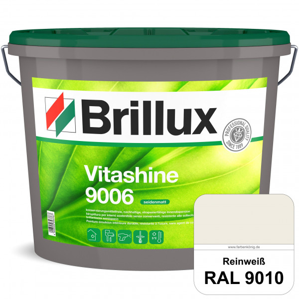 Vitashine 9006 (RAL 9010 Reinweiß) hochwertige konservierungsmittelfreie und seidenmatte Innendisper