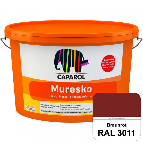 Muresko (RAL 3011 Braunrot) Silanisierte Reinacrylat-Fassadenfarbe auf SilaCryl®-Basis