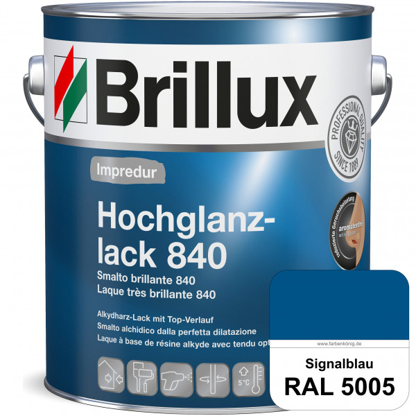 Impredur Hochglanzlack 840 (RAL 5005 Signalblau) für Holz- und Metallflächen (löselmittelhaltig) inn