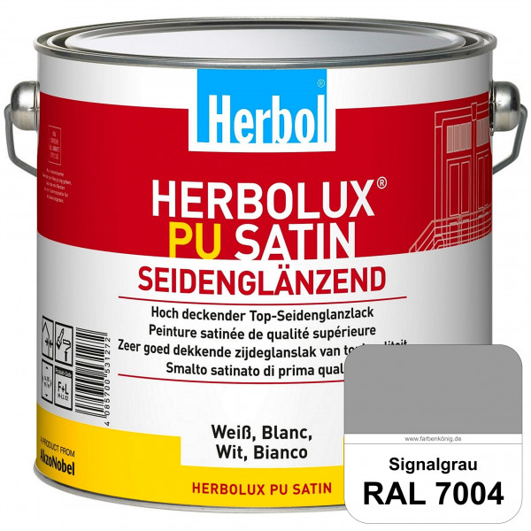 Herbolux PU Satin (RAL 7004 Signalgrau) Top-PU-Seidenglanzlack (Innen & Außen)