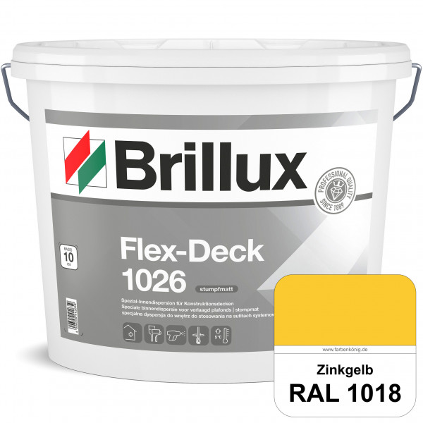 Flex-Deck ELF 1026 (RAL 1018 Zinkgelb) Hochwertige Innendispersion für Decken mit Installationen & A