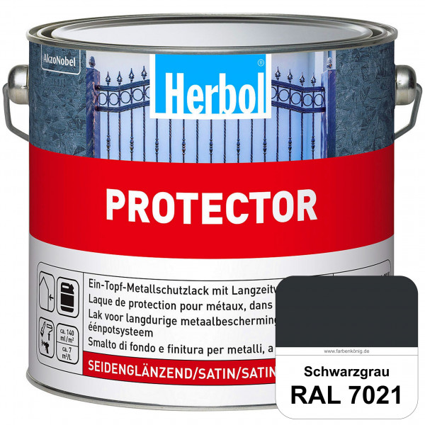 Protector (RAL 7021 Schwarzgrau) Seidenglänzende Spezialbeschichtung für Eisen- und NE-Metalle (auße