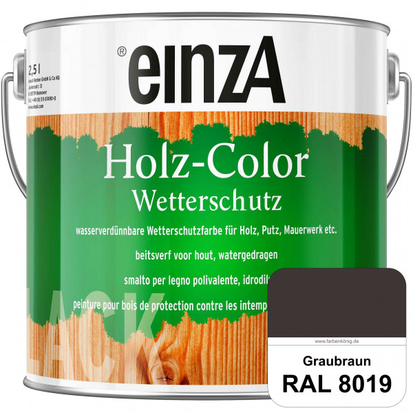 einzA Holz-Color (RAL 8019 Graubraun) Wetterschutzfarbe für außen