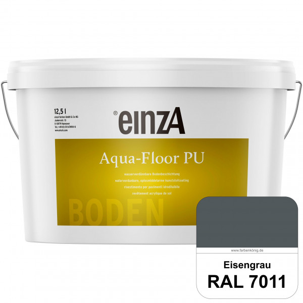 einzA Aqua-Floor PU (RAL 7011 Eisengrau) seidenglänzender Acryl-PU-Bodenbeschichtung