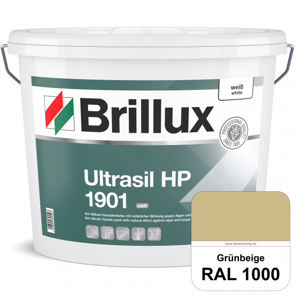 Ultrasil HP 1901 Silikat-Fassadenfarbe (RAL 1000 Grünbeige) Sol-Silikat-Fassadenfarbe ohne Biozidzus