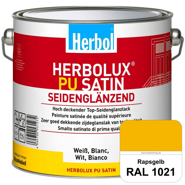 Herbolux PU Satin (RAL 1021 Rapsgelb) Top-PU-Seidenglanzlack (Innen & Außen)