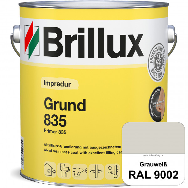 Impredur Grund 835 (RAL 9002 Grauweiß) Grundierung für Laub- und Nadelholz wie Fenstern, Türen etc.